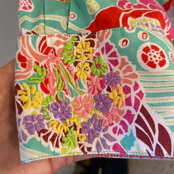 Robert Graham Embroidered Detailed Colorful Trees Flowers Shirt - Size Small - Picture 8 of 11